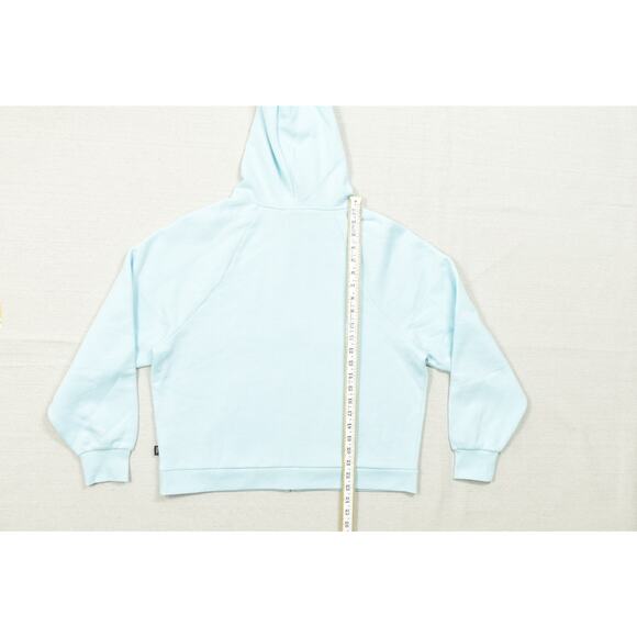 Vans Women's Blue Cropped Full Zip Hoodie Sweatshirt Size Small Jacket Aqua Blue - Picture 4 of 8